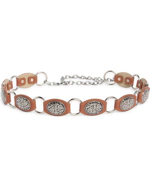 Vince Camuto Concho Belt - White