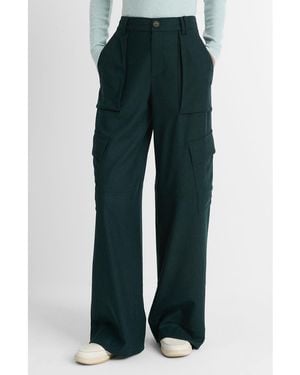 Vince Raver Flannel Cargo Pants - Green