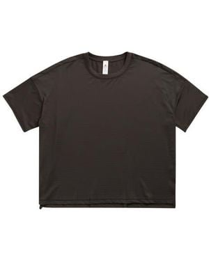 90 Degrees Deluxe Textured High Low Activewear T-Shirt - Black