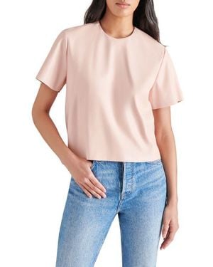 Steve Madden Ezra Faux Leather Top - Blue