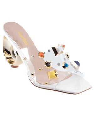 Ninety Union Vegas Studded Slide Sandal - White