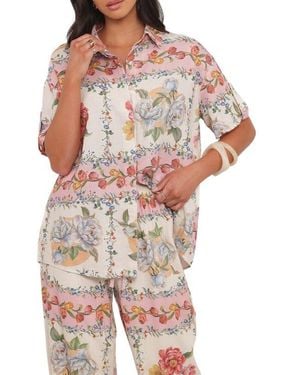 Petal & Pup Cascais Button-Up Shirt - Red