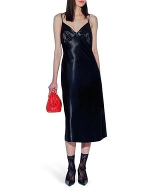 Walter Baker Bristol Bias Cut Satin Slipdress - Black