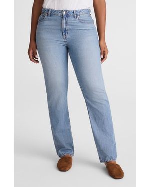 Madewell The Curvy Dean Easy Straight Jeans - Blue