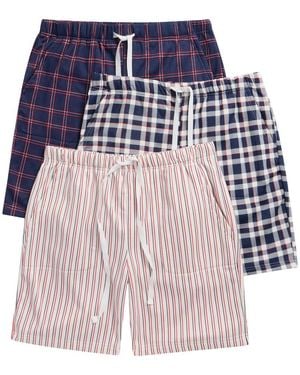 Geoffrey Beene 3-Pack Fleece Lounge Shorts - Blue