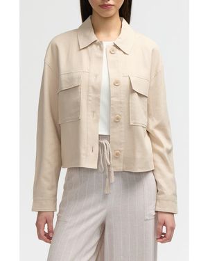 NVLT Double Pocket Shacket - Natural