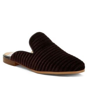 Rag & Co Ouzini Textured Velvet Mule - Black