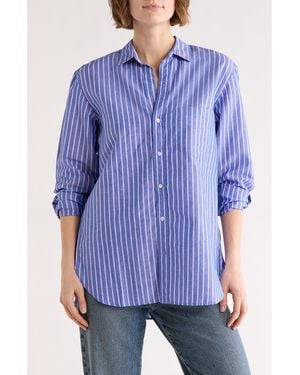 Frank & Eileen Relaxed Fit Cotton Button-Up Shirt - Blue