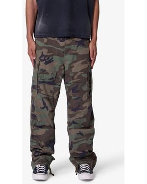 MNML Print Ultra Baggy Ripstop Cargo Pants - Black