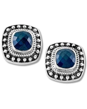 Samuel B. Stone Stud Earrings - Blue