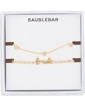 BaubleBar Bridal Era Set Of 2 Slider Bracelets - White