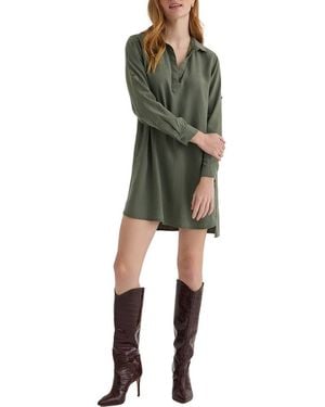 Bella Dahl A-Line Shirtdress - Green