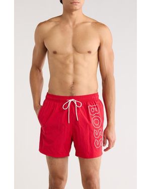 BOSS Octopus Swim Trunks - Red