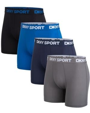 DKNY Ultralight Mesh Pack Of 4 Boxer Briefs - Blue