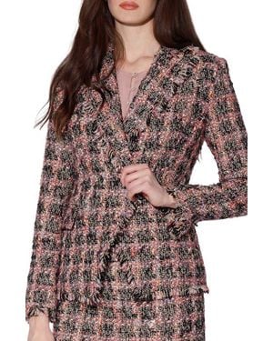 Walter Baker Annalise Fringe Tweed Blazer - Multicolor