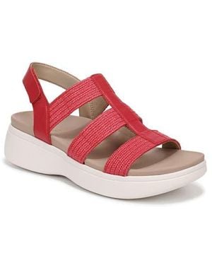 Vionic Sabrina Fisherman Platform Sandal - Red