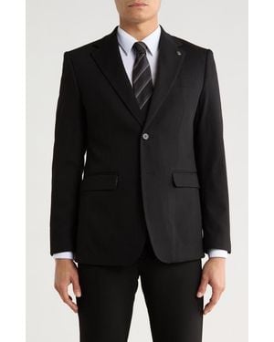 T.R. Premium Slim Fit Cotton Blend Sport Coat - Black
