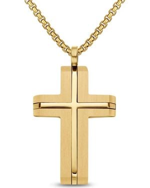 EDFORCE Inlay Cross Necklace - Metallic