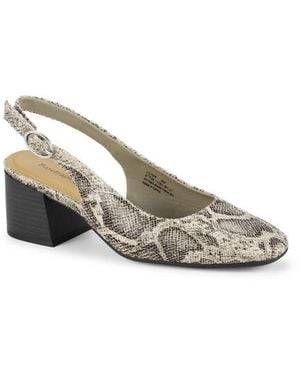 BareTraps Ester Block Heel Slingback Pump - Gray