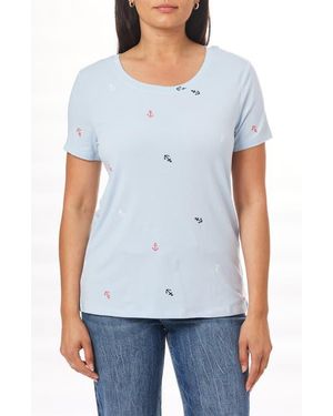 C&C California Karlie Scoop Neck T-Shirt - Blue