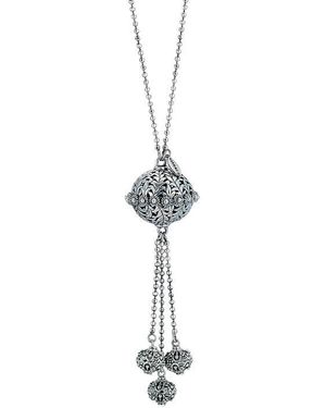 Samuel B. Filigree Tassel Y-Necklace - Metallic