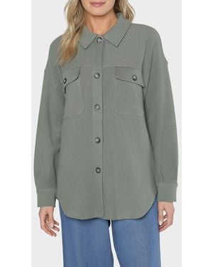 Matty M Mercer Knit Shacket - Gray