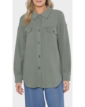 Matty M Mercer Knit Shacket - Gray