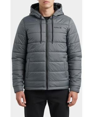 Hurley Kersta Plaid Reversible Hooded Jacket - Gray