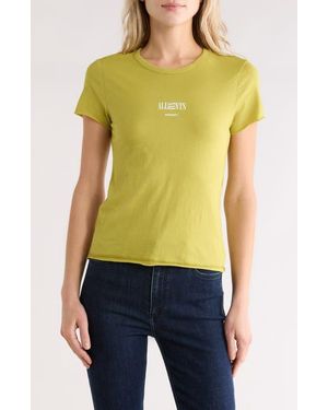 AllSaints Burman Bela Logo Graphic T-Shirt - Yellow