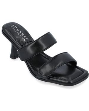 Journee Collection Essey Heeled Sandal - Black