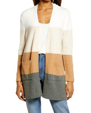 Madewell Kent Colorblock Cardigan - White