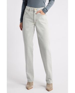 SLVRLAKE Denim Sophie High Waist Relaxed Straight Leg Jeans - Gray