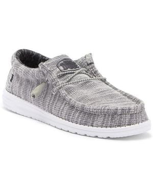 HEYDUDE Wally Stretch Boat Shoe - White