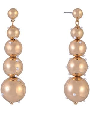 Laundry by Shelli Segal Crystal Bead Drop Earrings - White
