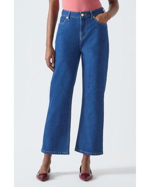 LK Bennett Willow Wide Leg Ankle Jeans - Blue