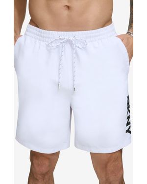 DKNY Core Volley Swim Trunks - Blue