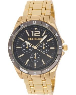 True Religion Round Logo Bezel Bracelet Watch, 43.2Mm - Metallic