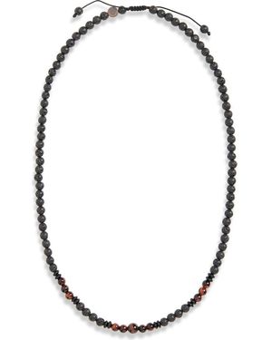 Caputo & Co. Spirit Beaded Necklace - Metallic