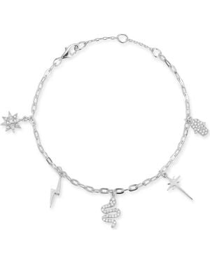 Glaze Jewelry Cz Charm Bracelet - White