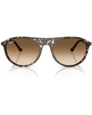 Ray-Ban 56Mm Polarized Gradient Pilot Sunglasses - Natural