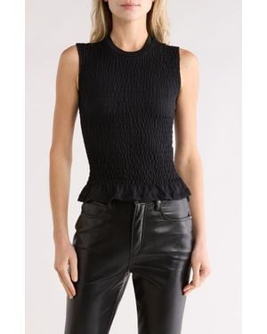 AllSaints Ode Sleeveless Peplum Top - Black