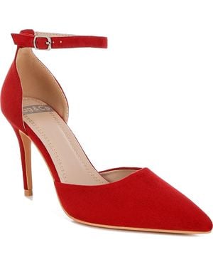 Rag & Co Ushra Pointed Toe Pump - Red