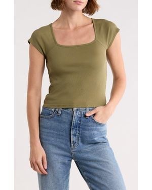 Madewell Brightside Square Neck T-Shirt - Blue