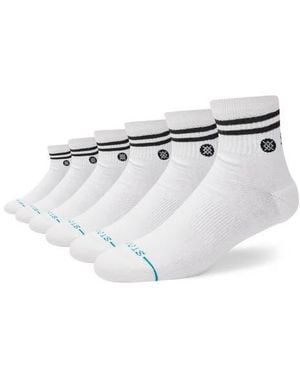 Stance Core 6-Pack Quarter Length Socks - White