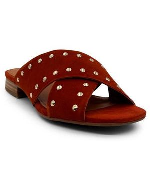 Chelsea Crew Olympia Studded Slide Sandal - Red