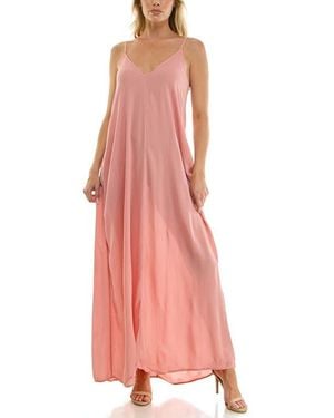 Socialite Sleeveless Gauze Maxi Dress - Pink