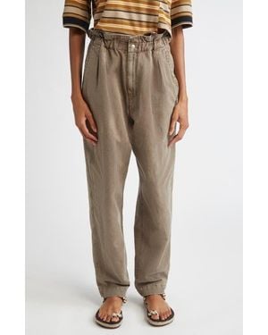 Isabel Marant Neriah Cotton & Linen Pants - Natural