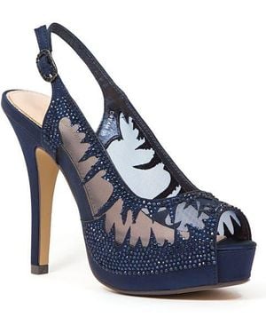 Lady Couture Dream Peep Toe Slingback Pump - Blue