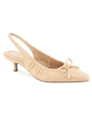 Kenneth Cole Mango Kitten Heel Slingback Pump - Natural