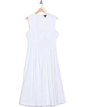 white christmas dresses Empire Waist Cotton Print Dress Ink / Medium main image 1